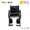 Topmedi Medical Equipment Economical Steel Wheelchair with Elevating Footrest